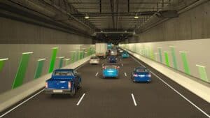 Artist's impression of the North East Link tunnel. 
