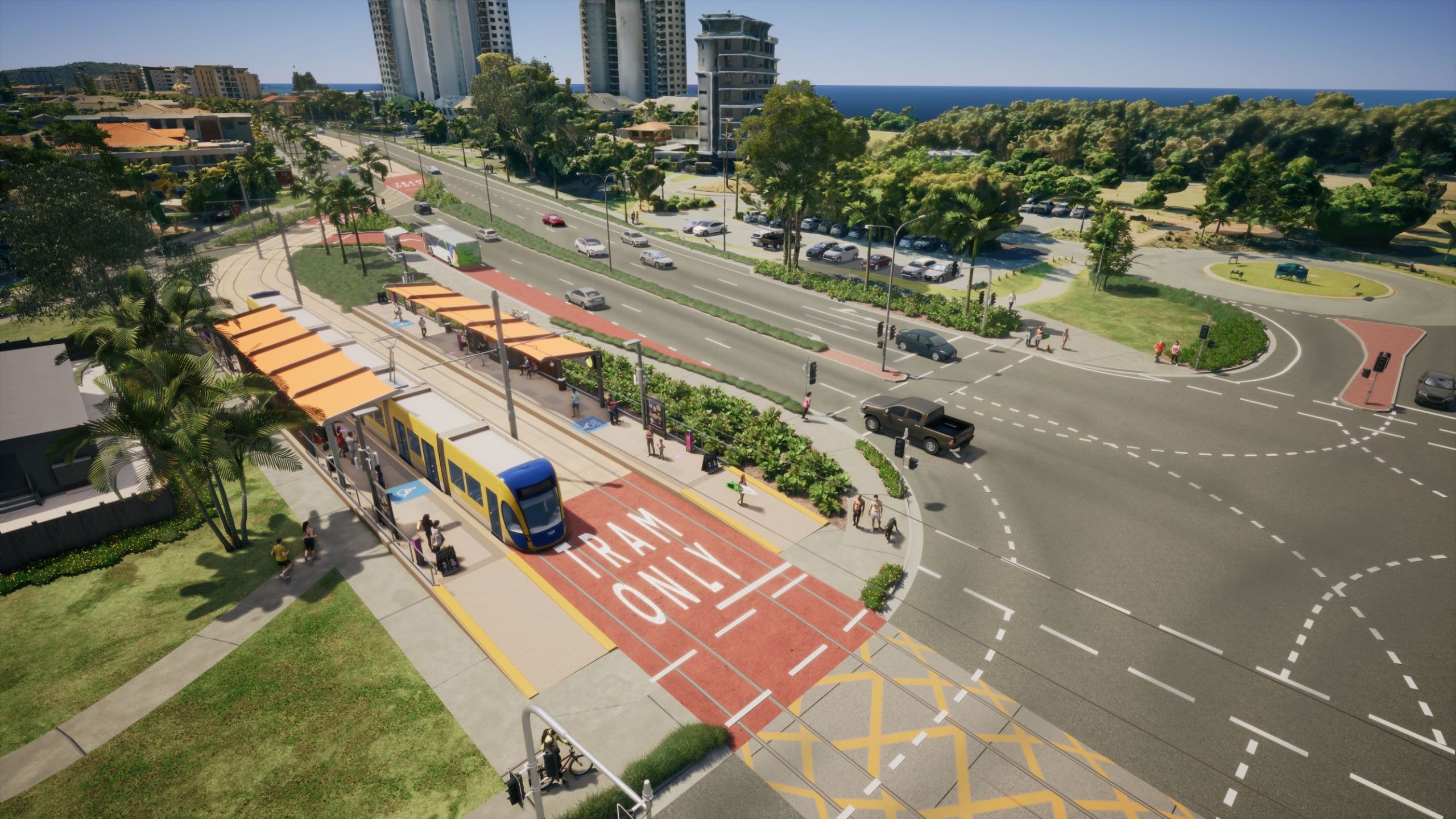 First Look Revealed For Gold Coast Light Rail Beyond Burleigh Roads 
