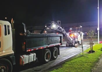 SAMIGreen’s use on the project represents the first Auckland Transport-approved project to incorporate a low carbon asphalt mix. Images: SAMI