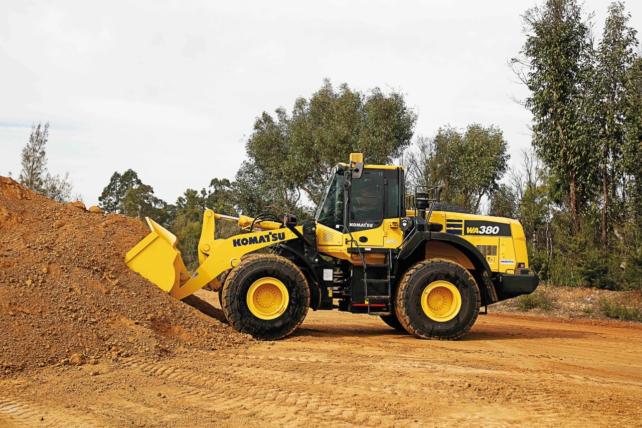 The manufacturer’s new WA380-8 wheel loader has also been upgraded.